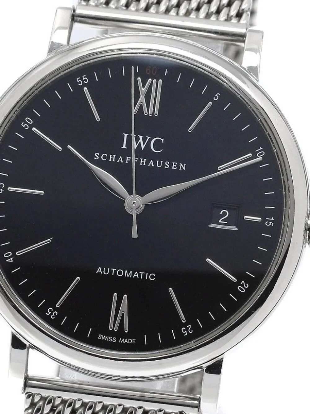 IWC SCHAFFHAUSEN Portofino IW356506 Date Black Dial Automatic Men's Watch_968418